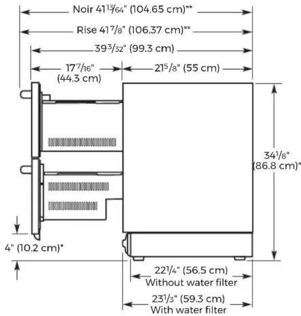 JENN-AIR JUDFP242HM - DRAWER DEPTH DIMENSIONS: - 1