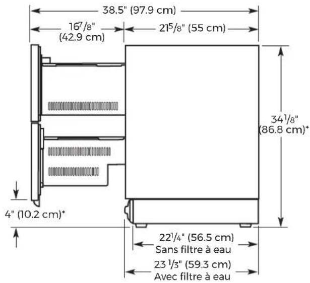 JENN-AIR JUDFP242HM - PROFONDEUR DU TIROIR: - 2