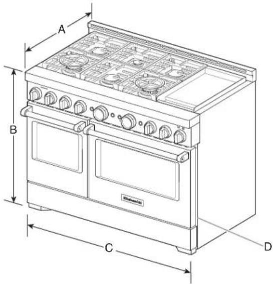 KITCHENAID KFGC558JSS - Dimensions du produit - 3
