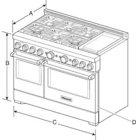 KITCHENAID KFGC558JSS - 48" (121.9 cm) models - 1