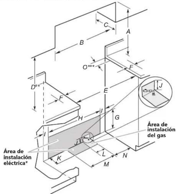 KITCHENAID KFGC558JSS - Requisitos de gabinete - 1