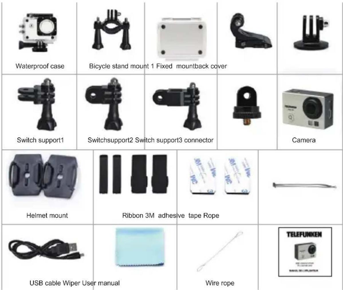 TELEFUNKEN TFLCAM4KUHD - PACKAGE CONTENT - 1