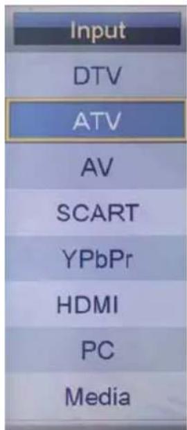 TOKAI TTE32A6604K - TV BUTTONS & SOURCE MENU - 3