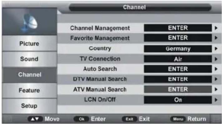 TOKAI TTE32A6604K - Channel Menu - 1