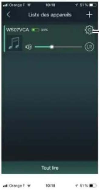 THOMSON WS07VCA - Interface principale de l'application - 1