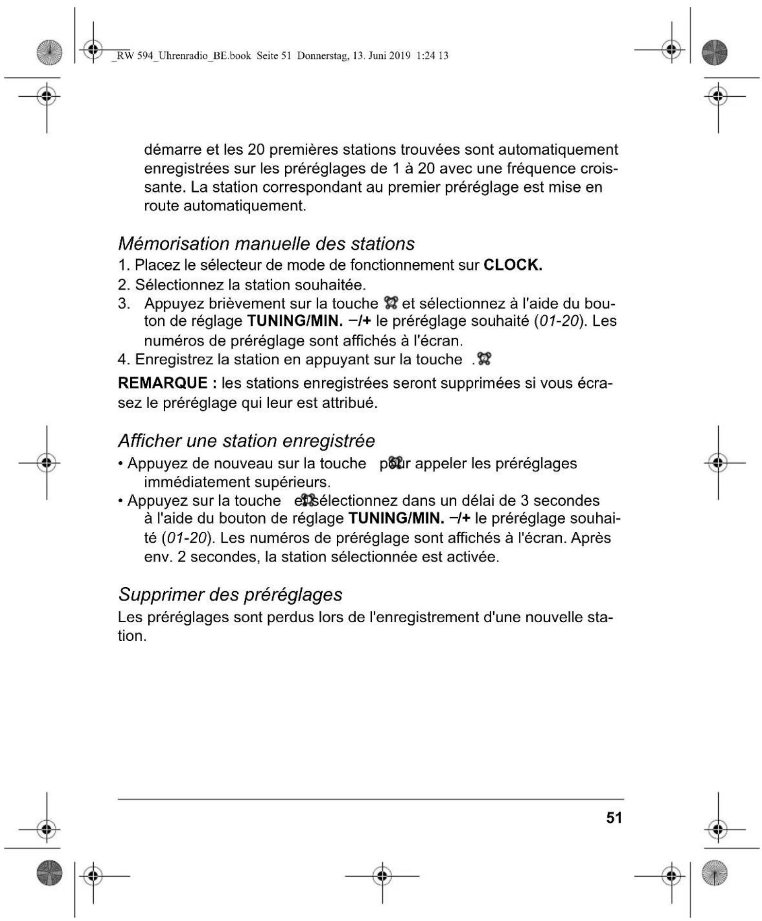 Terris RW 594 - Recherche automatique des stations - 1