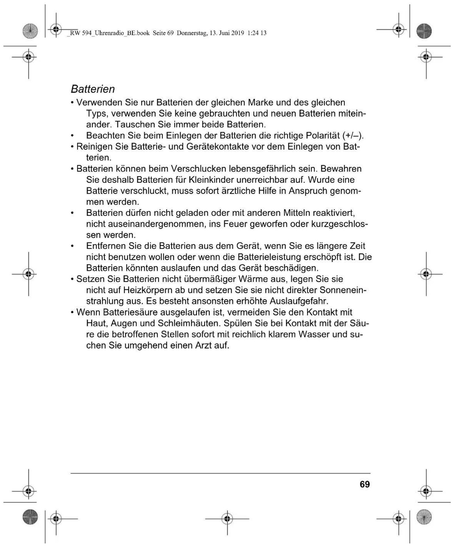 Terris RW 594 - Reinigung und Pflege - 1