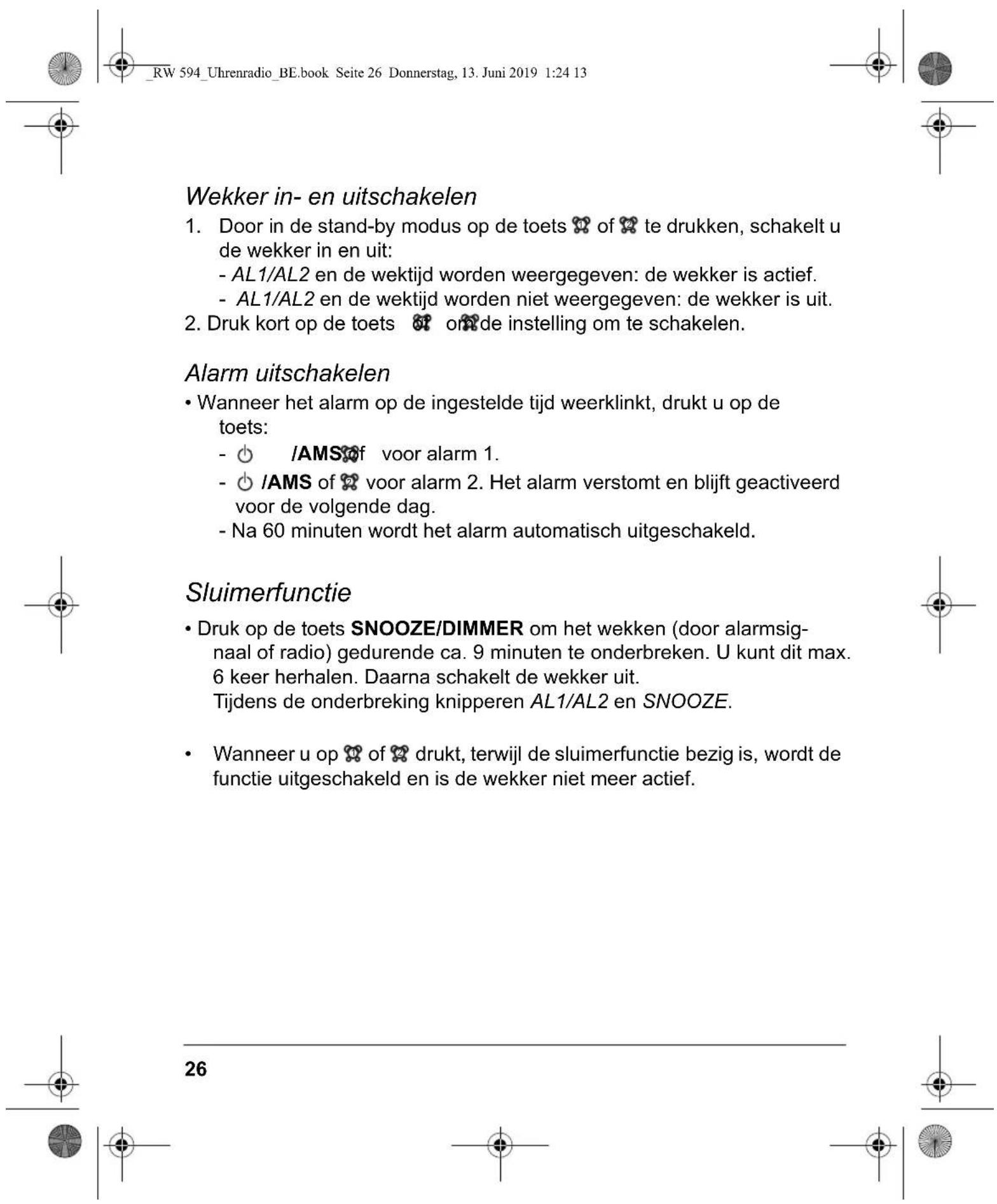Terris RW 594 - INSTRUCTIES: - 1