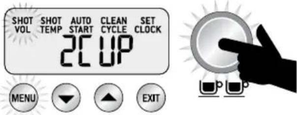 SAGE the Dual Boiler BES920 - Programar o volume da funcao 2 CUP (2 Chavenas) - 1