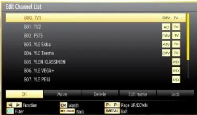 TECHWOOD LED19AK13DVX - Using the Channel List - 1