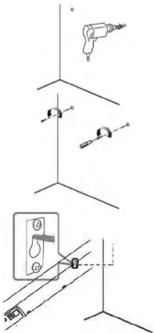 SCHNEIDER SC200SND - Fixation de la barre de son au mur - 2