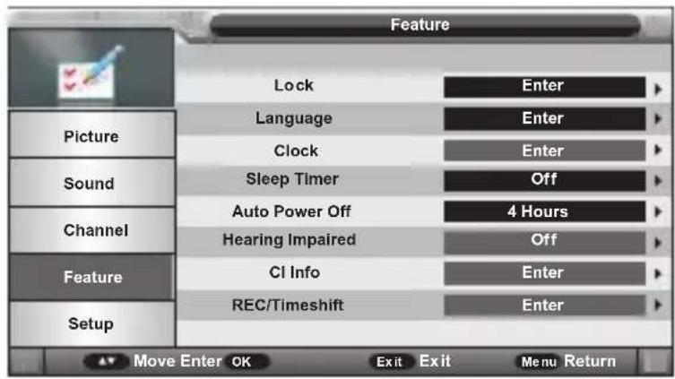SCHNEIDER LD24SCH13PNK - Feature Menu - 1