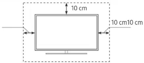 SAMSUNG BE75TH - Fornecimento de ventilação adequada para o televisor - 1