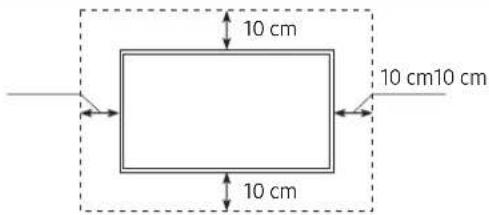 SAMSUNG BE75TH - Sikre egnet ventilasjon rundt TV-en - 2