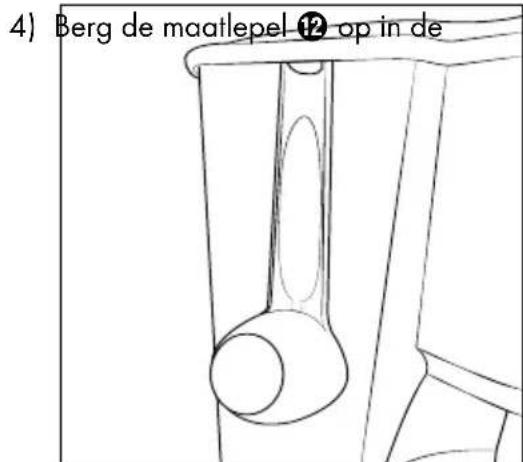 4) Berg de maatlepel 12 op in de