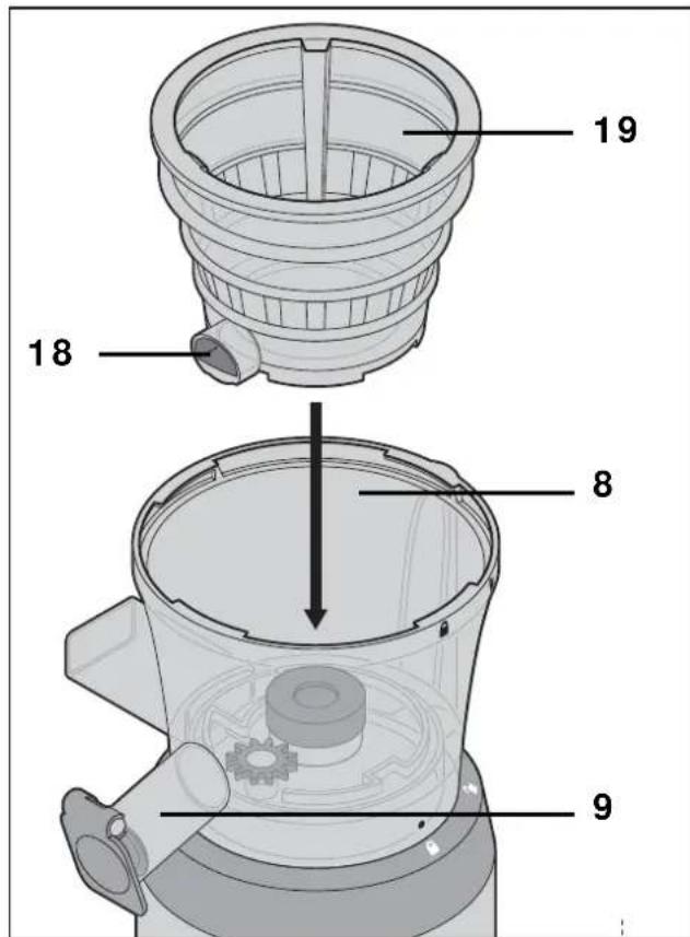 SILVERCREST SSJ 300 A1 - Insert the sorbet assembly - 1