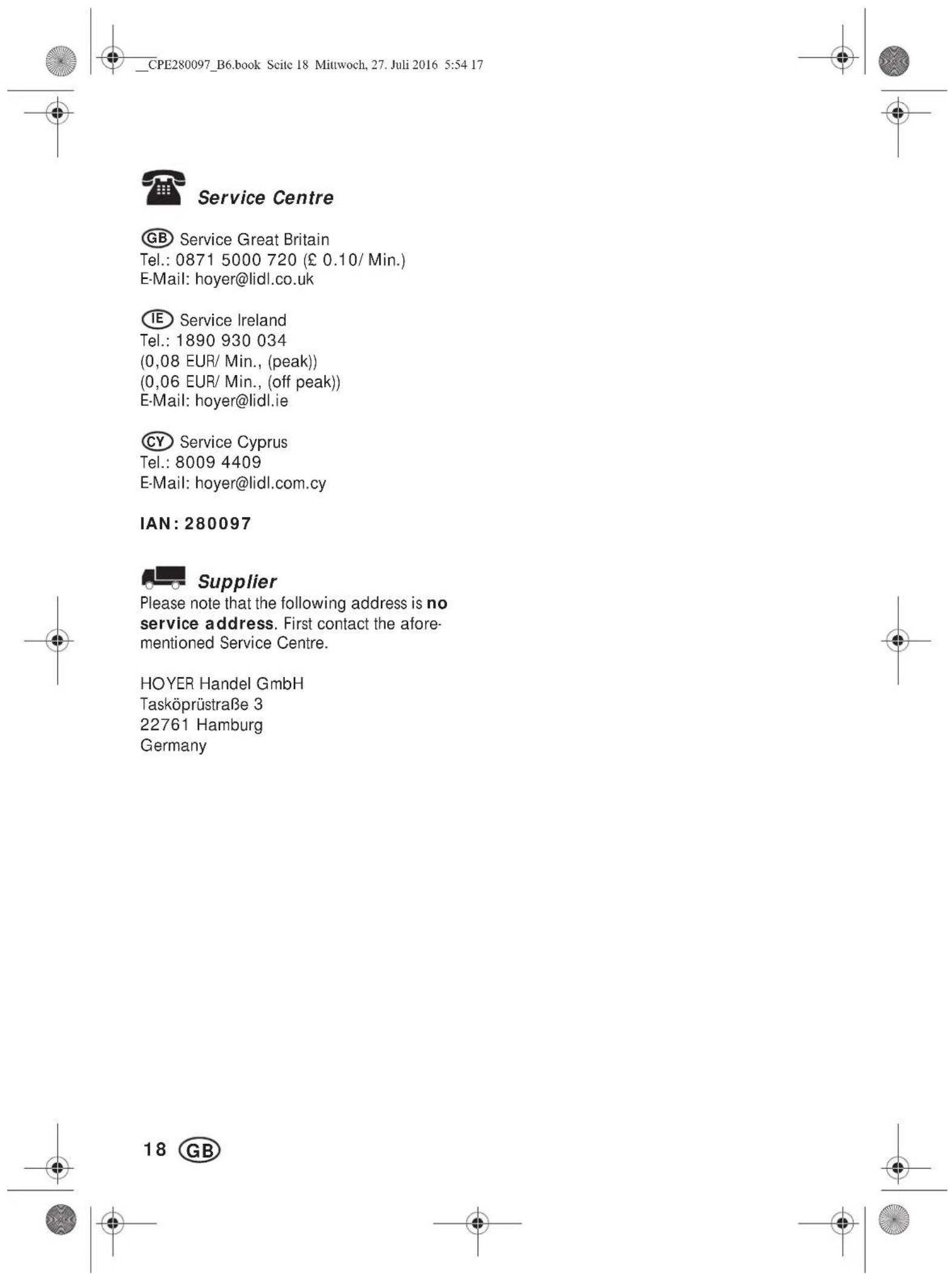 SILVERCREST SEF 2300 C3 - Handling in case of a warranty claim - 3