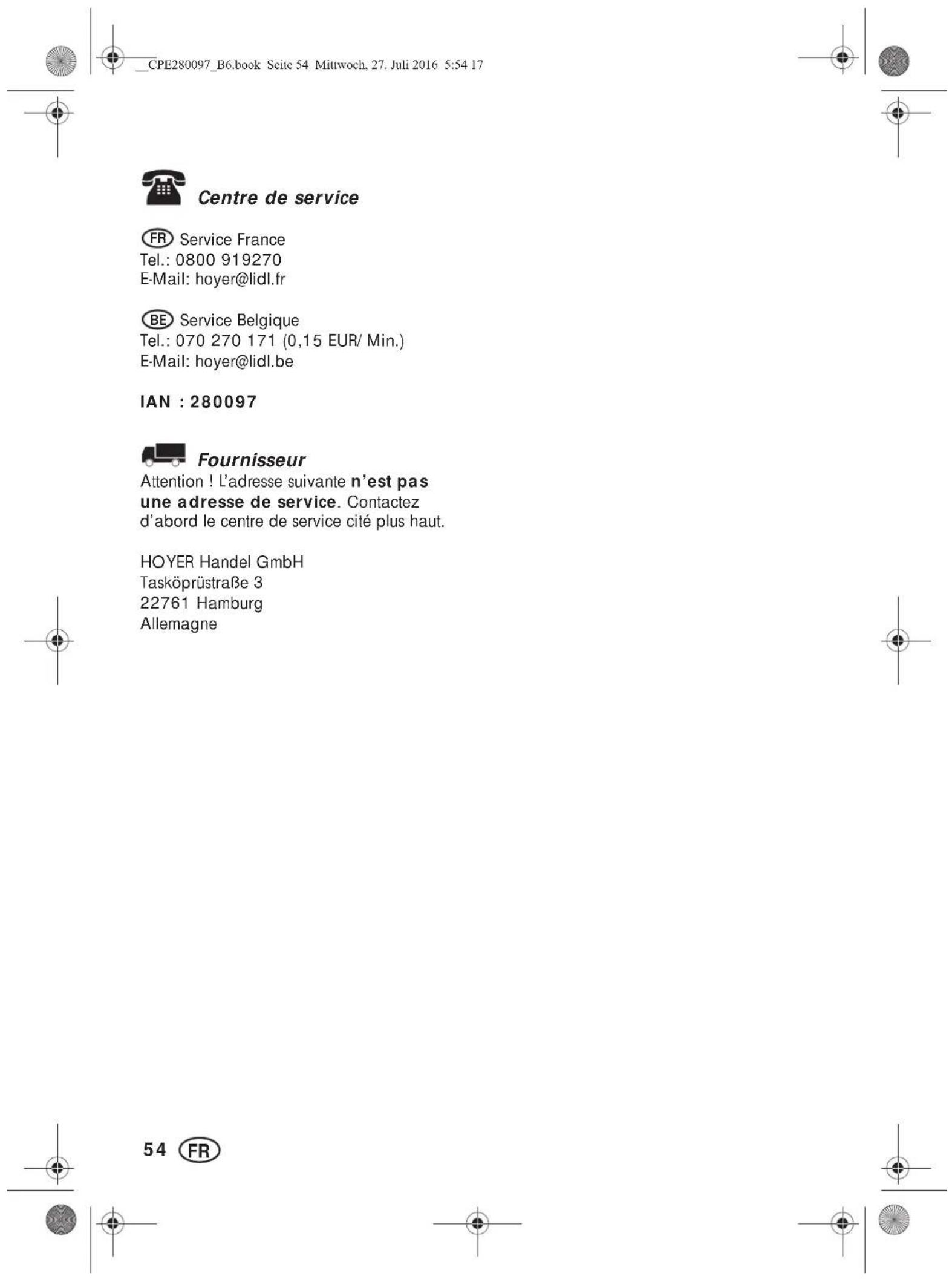 SILVERCREST SEF 2300 C3 - Déroulement en cas de garantie - 3