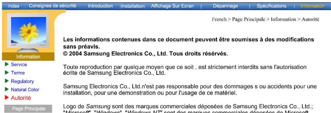 SAMSUNG SyncMaster 797DF - Comment supprimer le programme logiciel de la Couleur Naturelle - 1