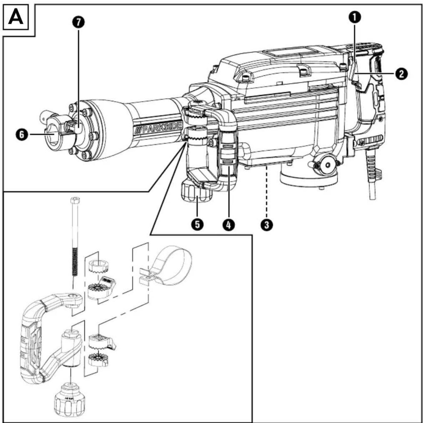 PARKSIDE PAH 1700 A1 - DEMOLITION HAMMER - 1