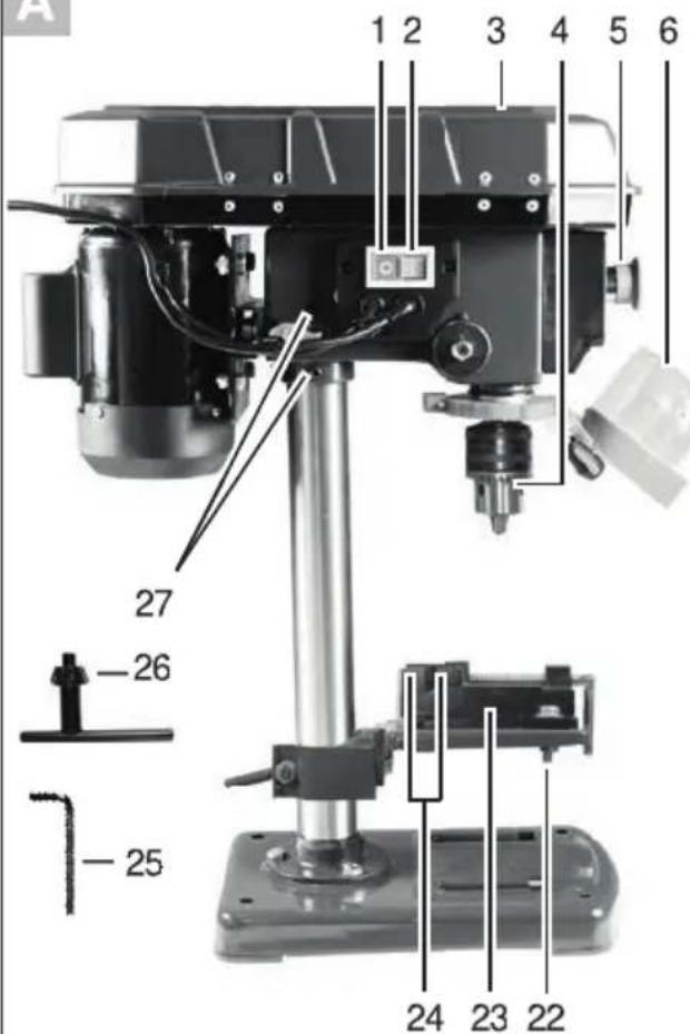 PARKSIDE PTBM 500 C3 - BENCH PILLAR DRILL - 1