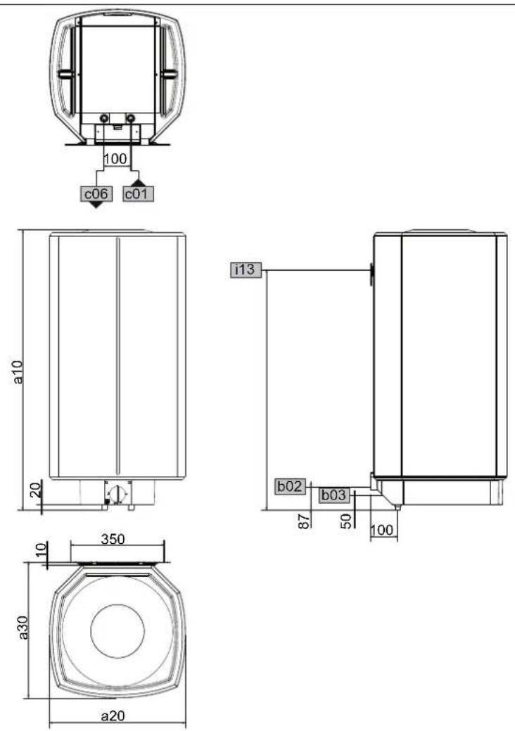 STIEBEL ELTRON SHD 30 S - Wymiary i przyłącza - 1