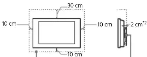 SONY Bravia KD55X7056 - Duvara monte edildiginde - 1