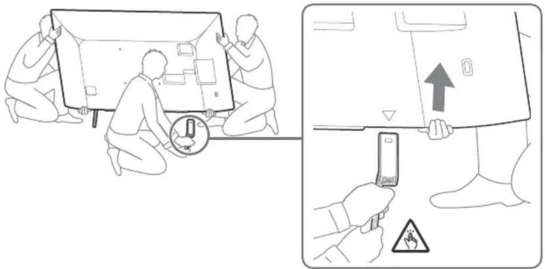 SONY Bravia KD43X7056 - Détachez le support de table du téléviseur - 1