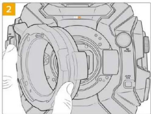 Blackmagic Design URSA Mini Pro 12K - To remove the original PL Mount from URSA Mini Pro 12K models: - 2