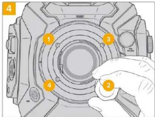 Blackmagic Design URSA Mini Pro 12K - Attaching the F Mount - 4