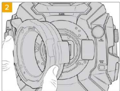 Blackmagic Design URSA Mini Pro 12K - Attaching the PL Mount - 2