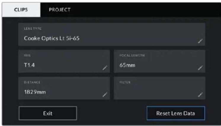 Blackmagic Design URSA Mini Pro 12K - Lens Data - 1