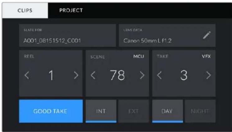 Blackmagic Design URSA Mini Pro 12K - 'Clip' metadata - 1
