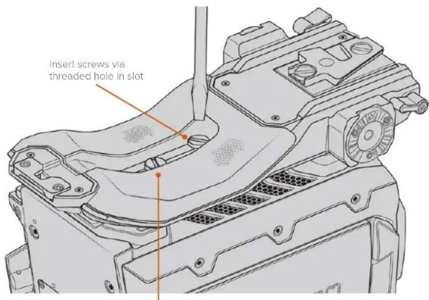 Blackmagic Design URSA Mini Pro 12K - To attach the shoulder mount baseplate - 1