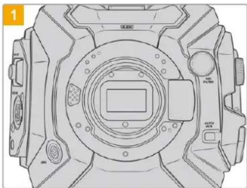 Blackmagic Design URSA Mini Pro 12K - Attaching the F Mount - 1
