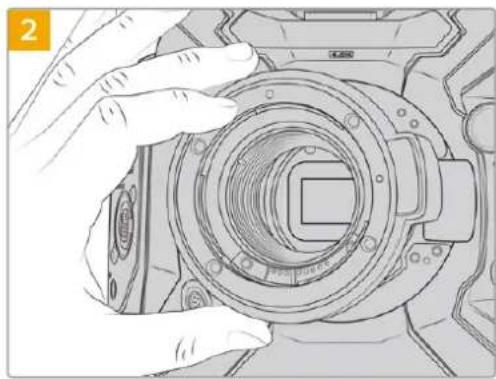 Blackmagic Design URSA Mini Pro 12K - Attaching the EF Mount - 2
