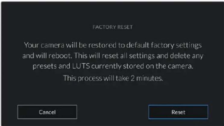 Blackmagic Design URSA Mini Pro 12K - 出荷時設定にリセットFACTORYRESET) - 1