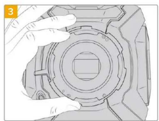 Blackmagic Design URSA Mini Pro 12K - Attaching the B4 Lens Mount - 4