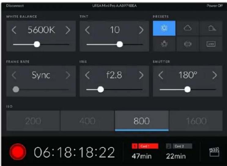 Blackmagic Design URSA Mini Pro 12K - Controlling Your Camera with the Blackmagic Camera Control App - 1