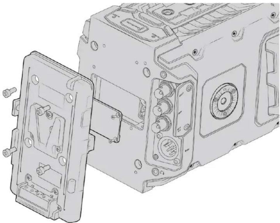 Blackmagic Design URSA Mini Pro 12K - Mounting Batteries - 1