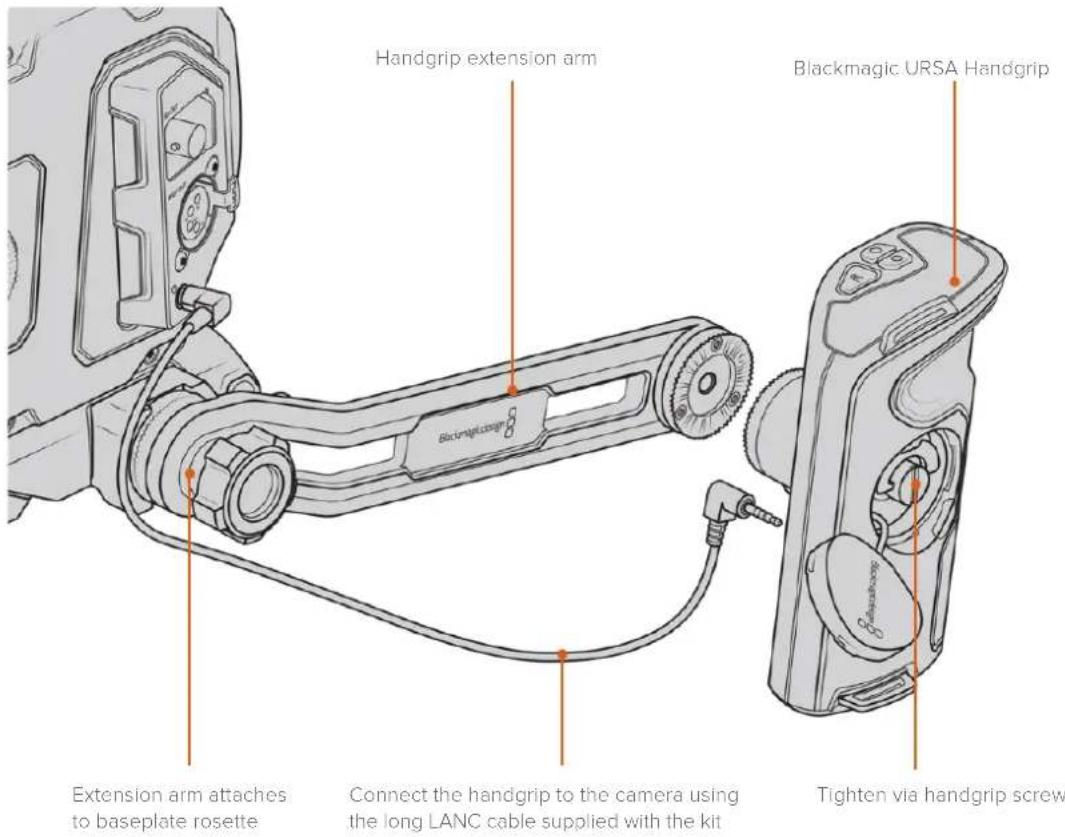 Blackmagic Design URSA Mini Pro 12K - To attach the extension arm: - 1