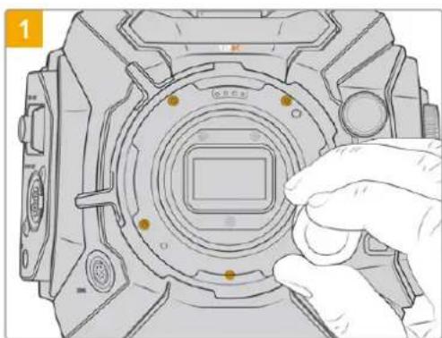 Blackmagic Design URSA Mini Pro 12K - To remove the original PL Mount from URSA Mini Pro 12K models: - 1