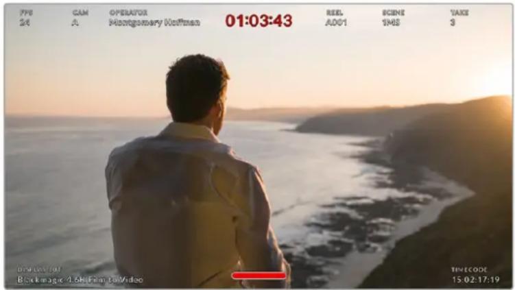 Blackmagic Design URSA Mini Pro 12K - Display Status Text For Cinematographer or Director - 1