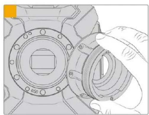 Blackmagic Design URSA Mini Pro 12K - Attaching the B4 Lens Mount - 7