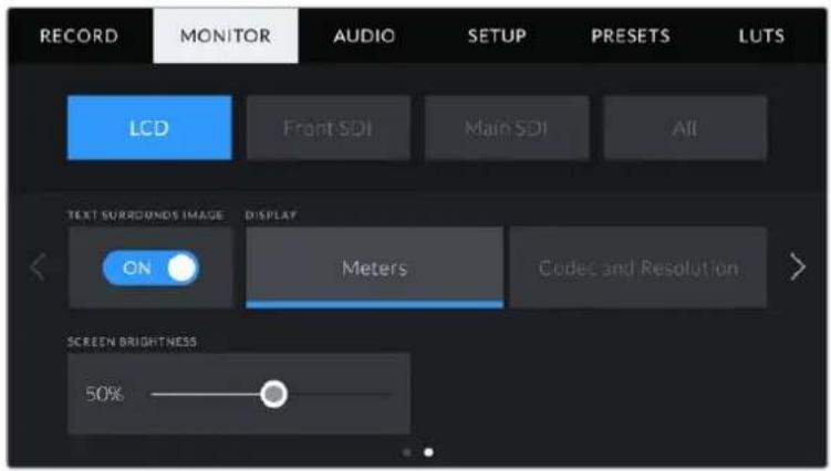 Blackmagic Design URSA Mini Pro 12K - MONITOR-Einstellungen 2, LCD - 1