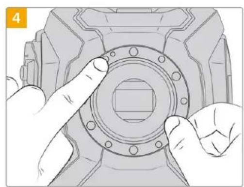 Blackmagic Design URSA Mini Pro 12K - Attaching the B4 Lens Mount - 5