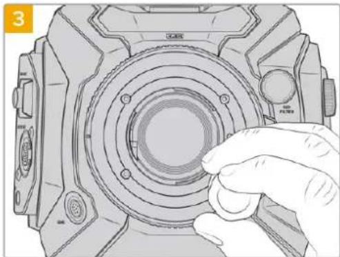 Blackmagic Design URSA Mini Pro 12K - Attaching the F Mount - 3