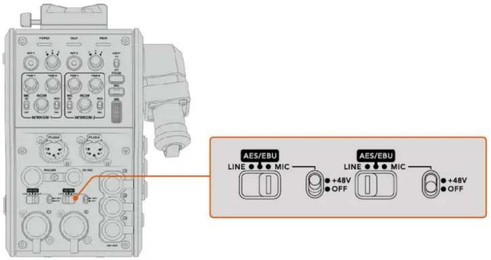 Blackmagic Design URSA Mini Pro 12K - Entrées audio - 1