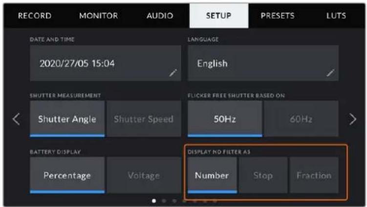 Blackmagic Design URSA Mini Pro 12K - Display ND Filter As - 1