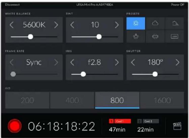 Blackmagic Design URSA Mini Pro 12K - Blackmagic Camera Control Appカ力メラをCNTローリ - 1